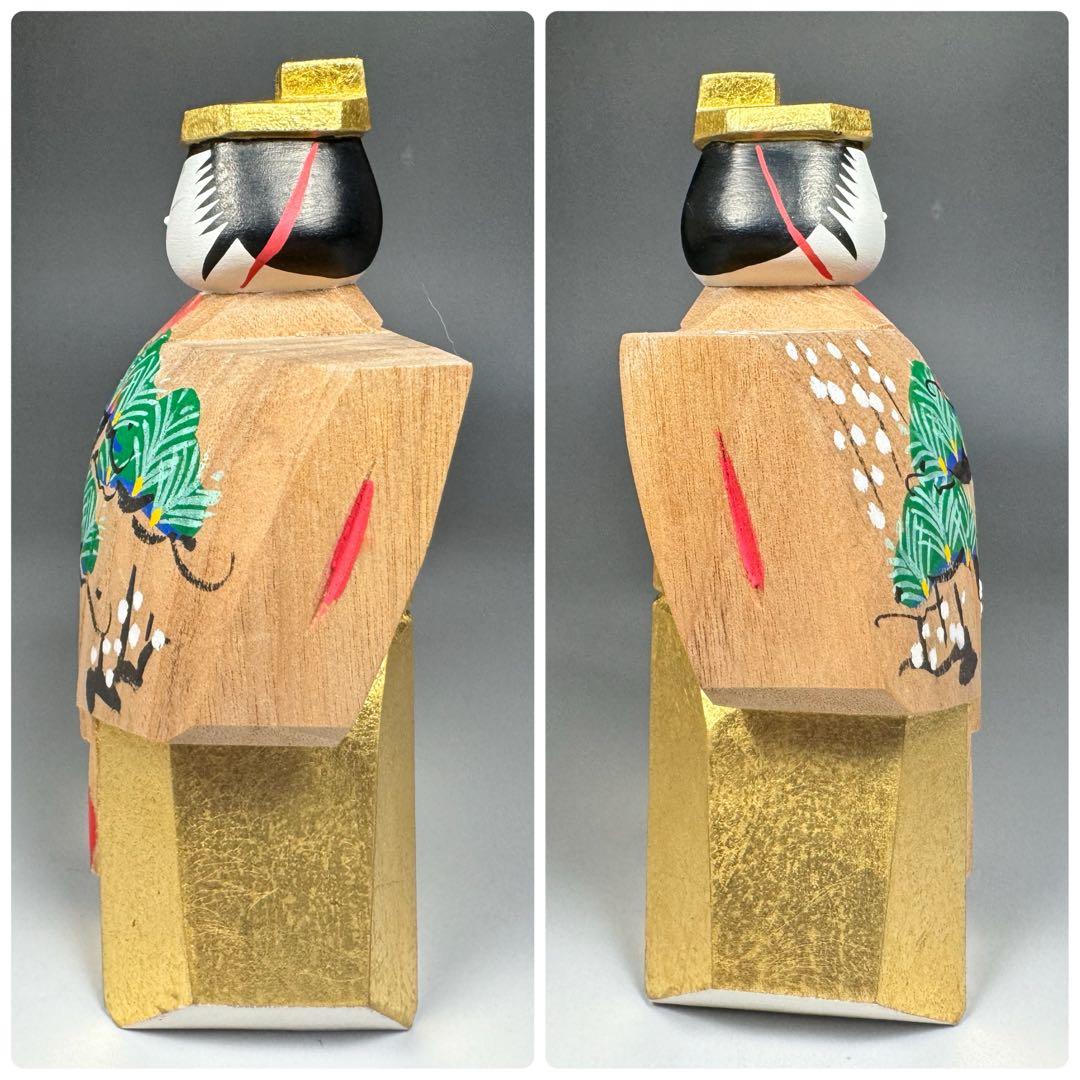 藤代光雄 松寿びな 創作雛人形 木彫 立雛 雛人形 置物 光雄 一刀彫 共