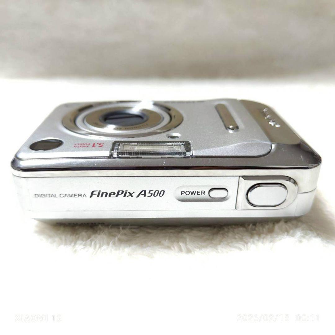 美品✨FUJIFILM Fainepix A500 シルバー 単3電池 コンデジ - メルカリ