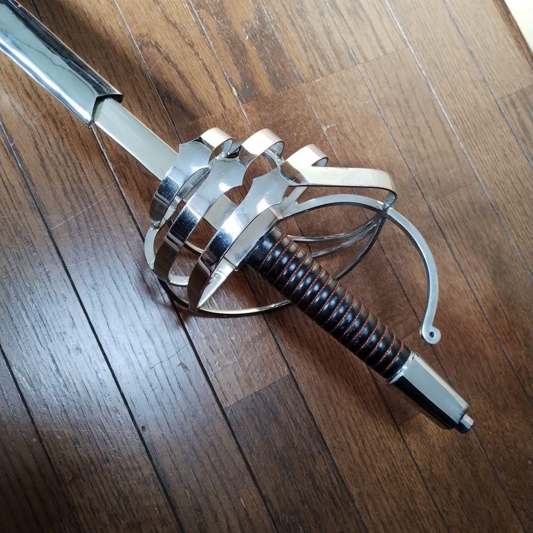 フェンシング サーベル 金属製 突剣 コスプレ 模造刀 西洋剣 レイピア