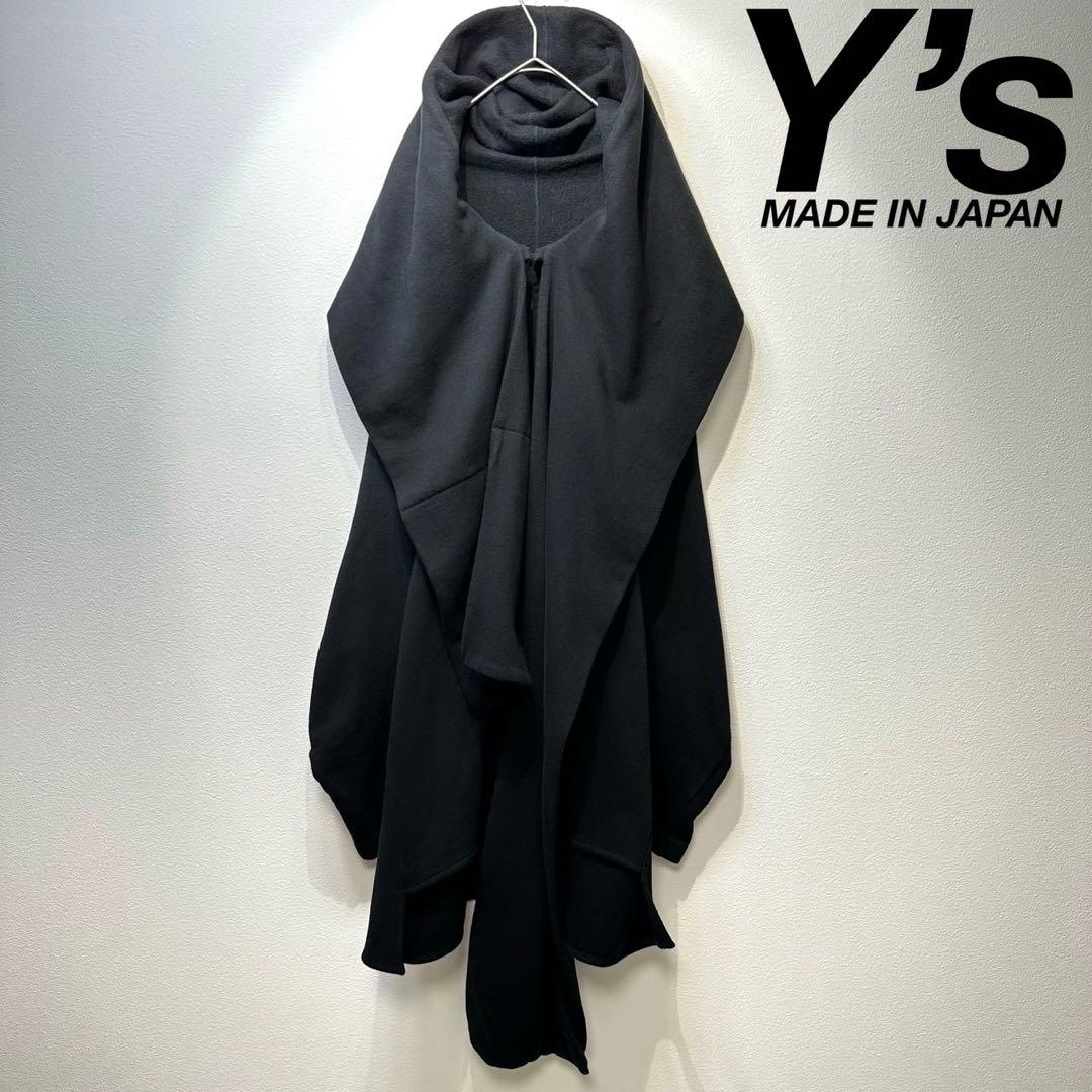 希少 美品 ワイズ 変形 デザイン ケープ ポンチョ ボタンレス コート ポンチョ ポンチョコート レディース コート 秋冬 マント ケープ