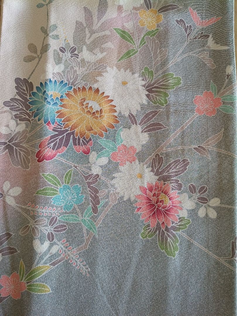 京加賀友禅訪問着 たたき模様 ろうけつ染め分け 光月の落款入り 美品