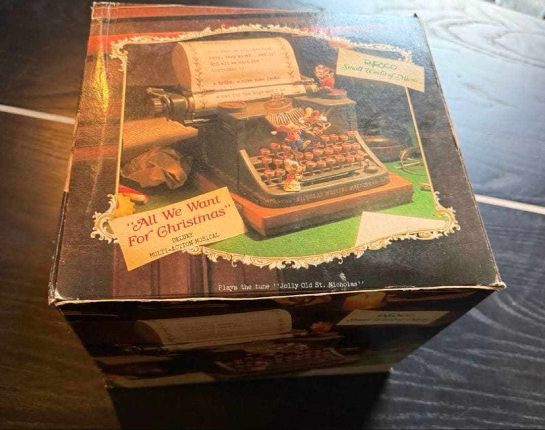 ENESCO クリスマス オルゴール タイプライター 1989年製 箱・説明書付 ENESCO クリスマス オルゴール タイプライター 1989年製 箱・説明書付