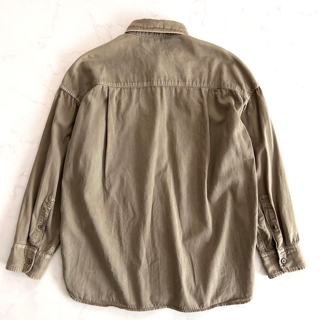 ドゥーズィエムクラス badassシャツ 長袖 カーキ 日本製 オーバー