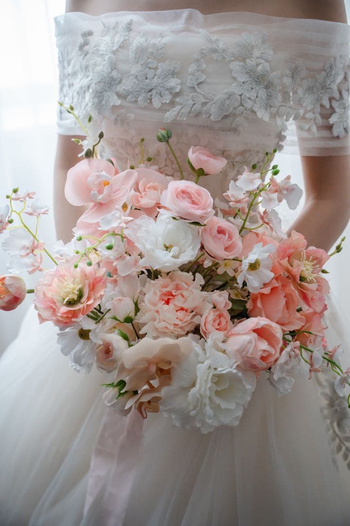 ブーケ ブートニアセット アーティシャルフラワー - メルカリ