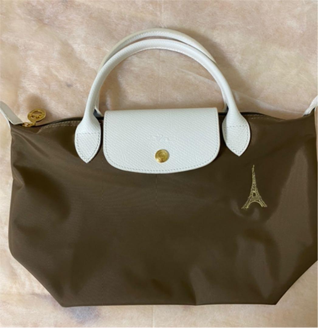 ロンシャンエッフェル塔柄 新品未使用 2022年日本限定 カーキ Sサイズ