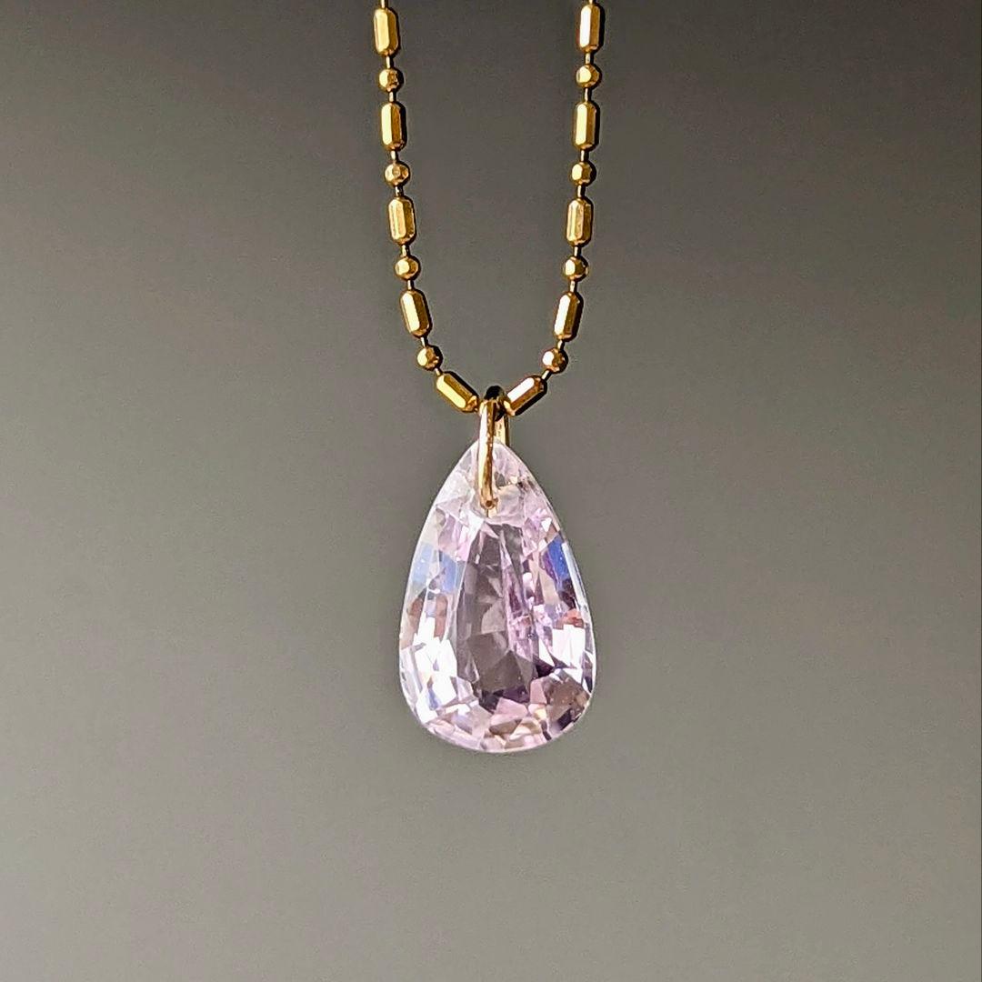 ♢Nページ♢K18 クンツァイト 3.8ct ネックレスチャーム