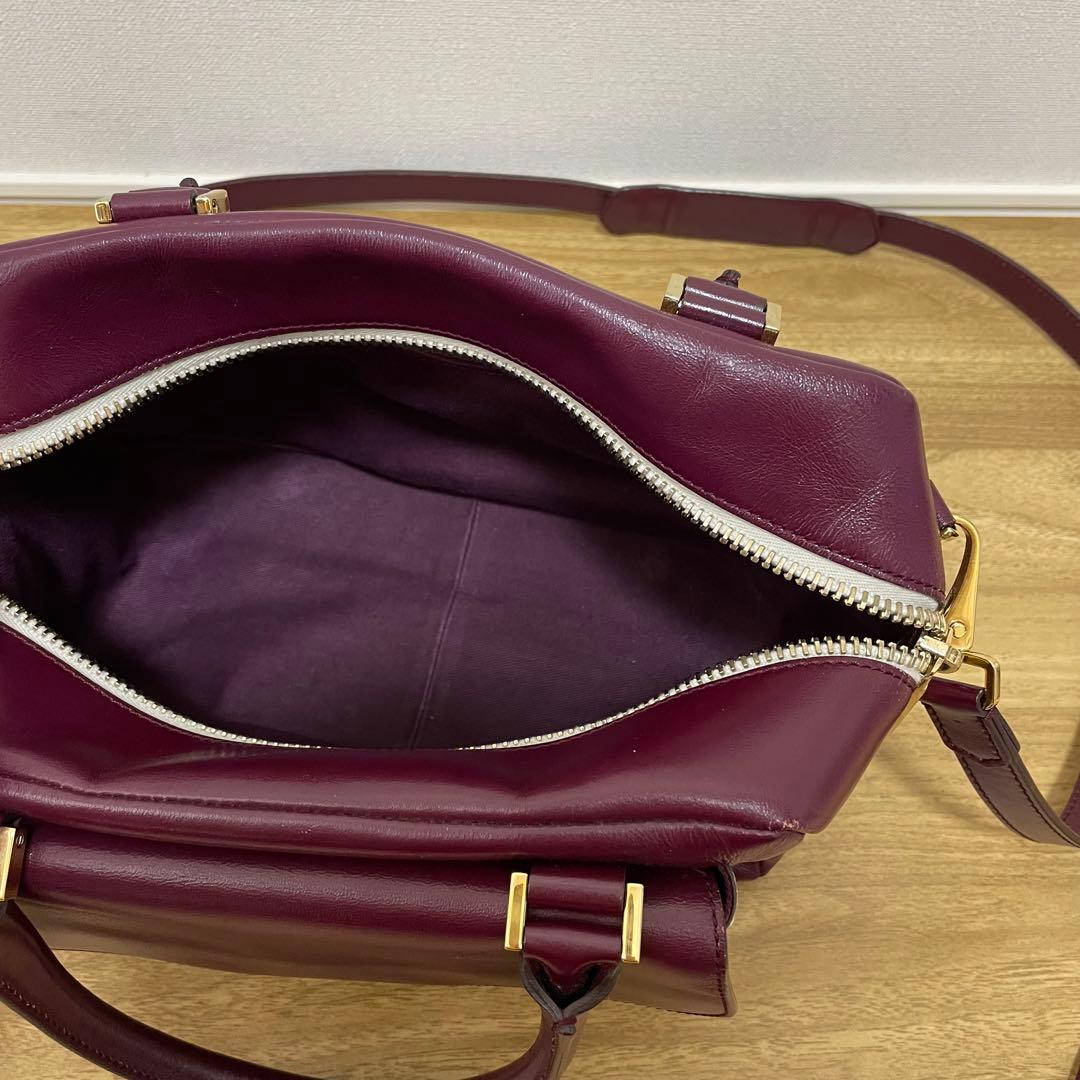 《極美品》TOD’S （トッズ）レザー ハンドバッグ パープル系