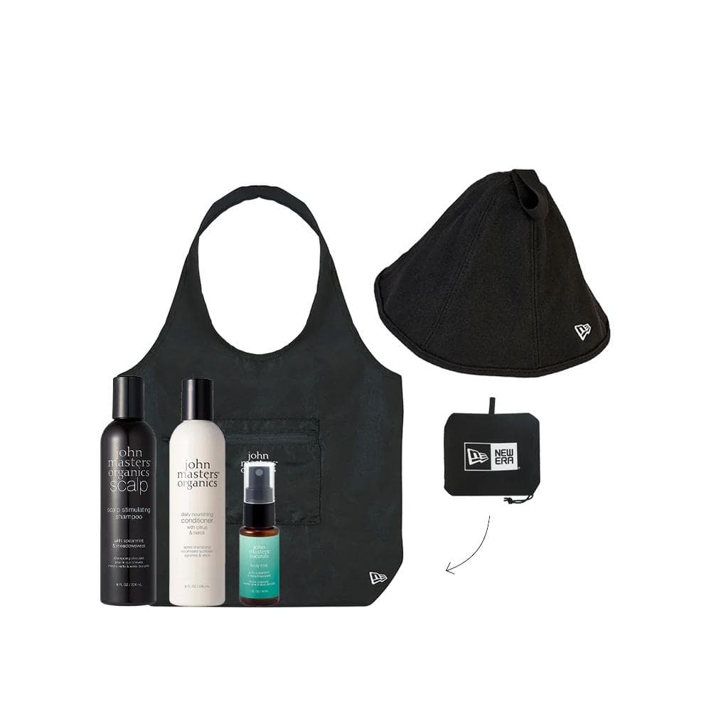 john masters organics×New Era saunnerセット 数量限定】john masters organics × NEW ERA Sauna Hat ＆ Eco Tote