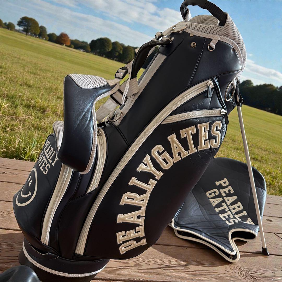 パーリーゲイツ キャディバッグ ショルダー式 スタンド式 軽量 紺