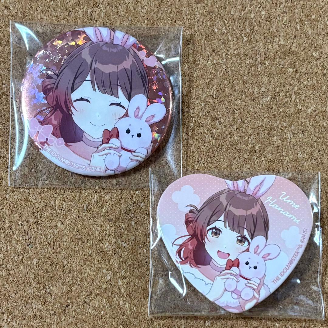 学園アイドルマスター GIGO 花海佑芽 特典ホログラム缶バッジ＆ハート
