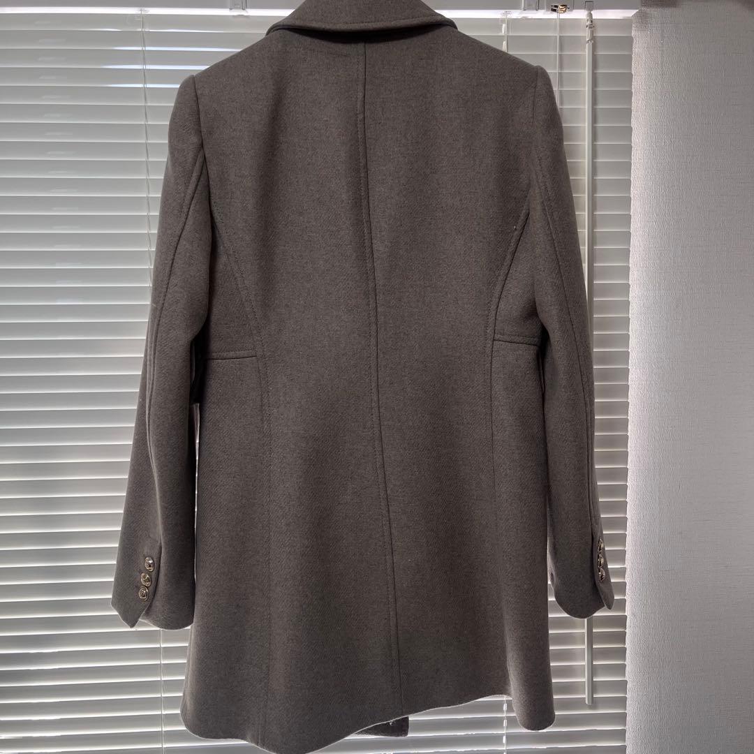 ZARAウール混紡ショート丈ダブルブレストコート - メルカリ