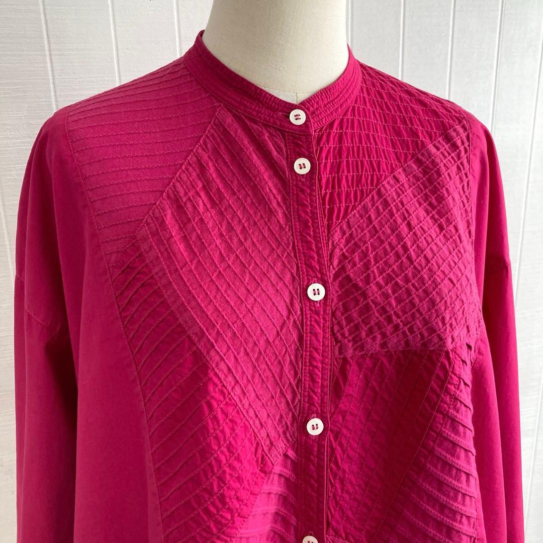 ヤッコマリカルド バンドカラーロングシャツ オーバーサイズ