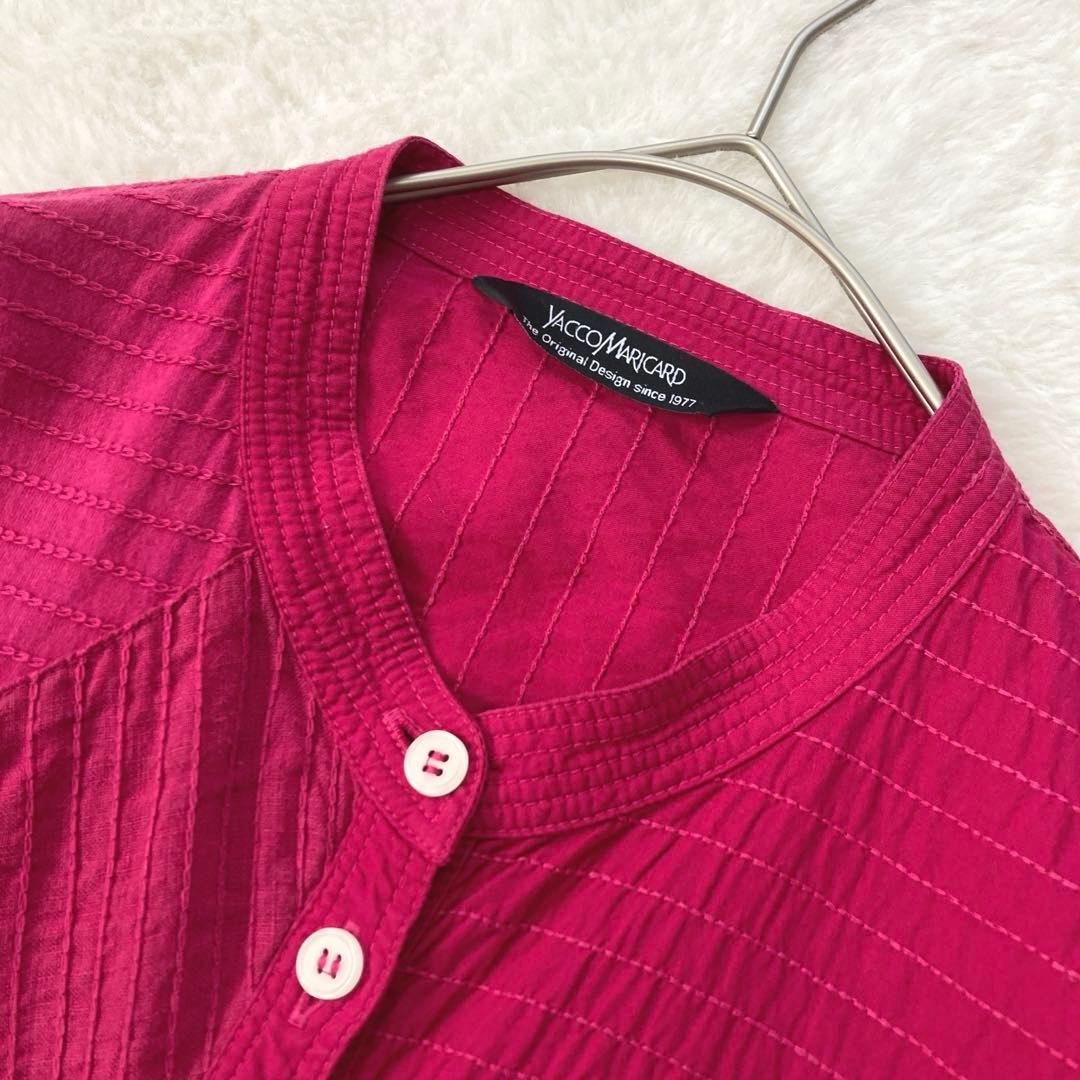 ヤッコマリカルド バンドカラーロングシャツ オーバーサイズ