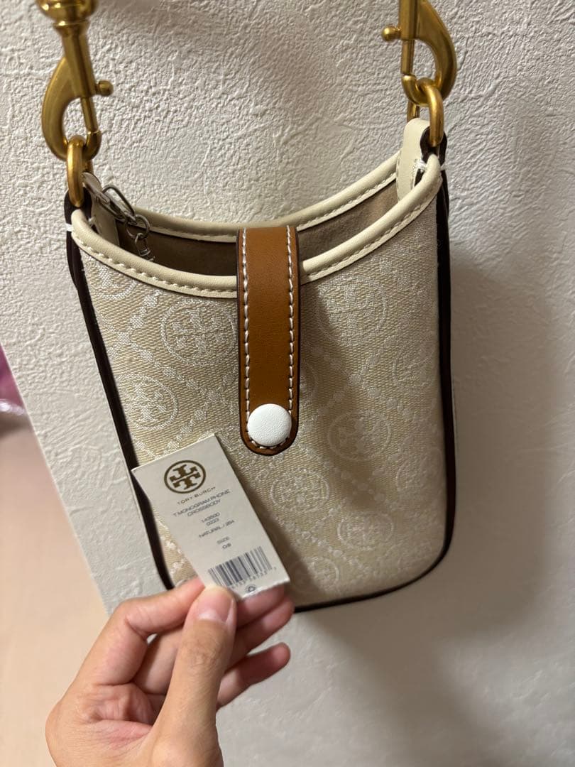 トリーバーチ スマホショルダー クロスボディ Tモノグラム レザー