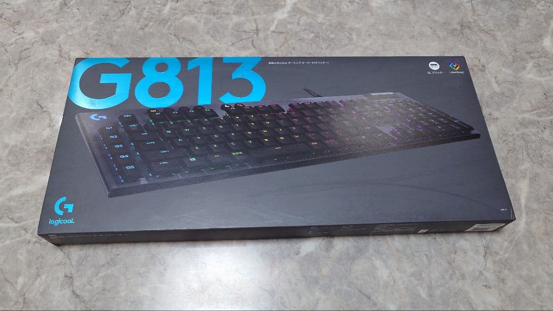 【未使用に近い】Logicool G813メカニカルクリッキーRGBキーボード メカニカルゲーミングキーボード Clicky LIGHTSYNC RGB G813-CK [有線
