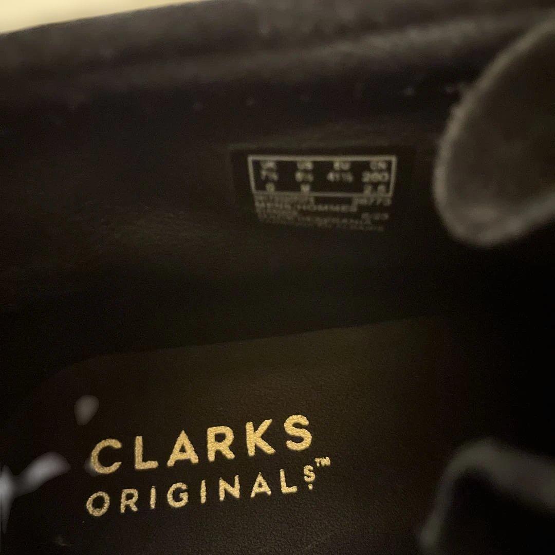 美品未使用級　Clarks クラークス ワラビーエデン 26.5cm 黒スエード