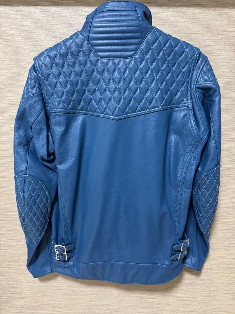 クシタニ 46worksアーカナレザージャケット LL ブルー K-0726W - メルカリ