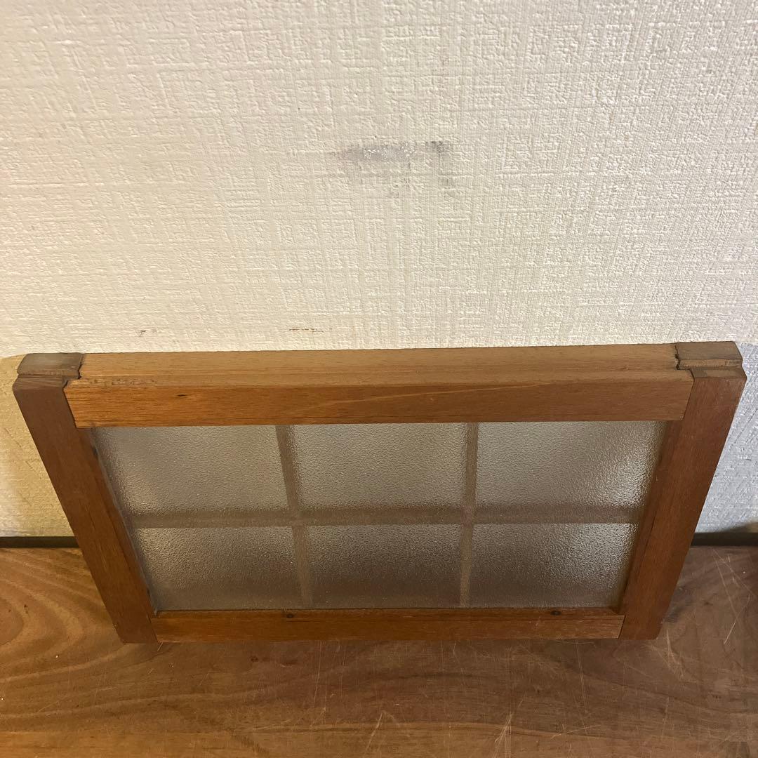 昭和レトロ ガラス戸 引き戸 古民家 建具 木製 古材 W44cm ② - メルカリ
