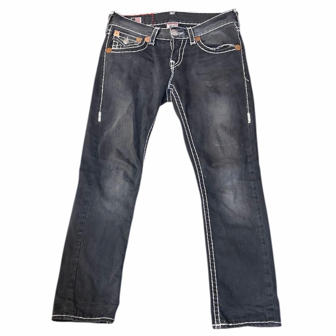 h*a様 ビンテージTrue Religionブラックデニムトュルーレリジョシュ