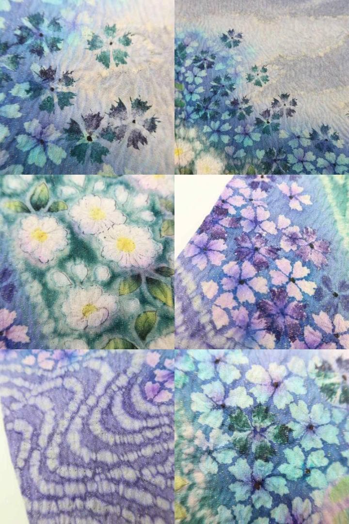 美品 金通し 正絹 絞り“壮麗な美しさで語り掛ける桃源郷”訪問着 U-32