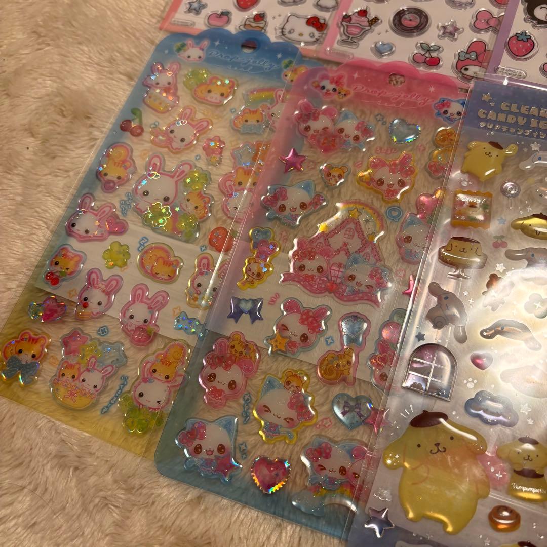 ボンボンドロップシール 肉球 タイル マシュマロ シール帳 シール交換