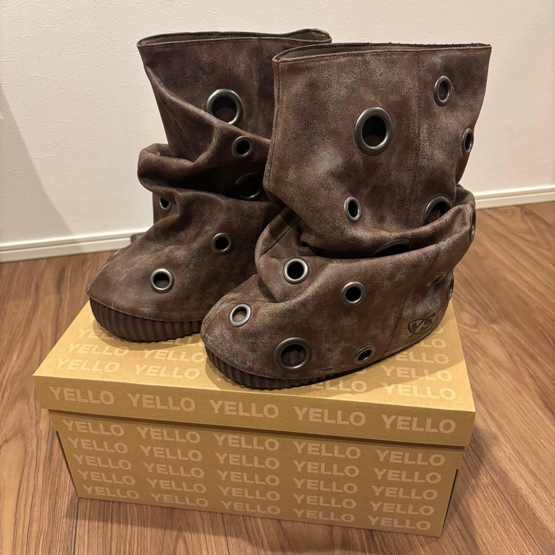 YELLO MARTE SHORT BOOTS ブラウン S - メルカリ