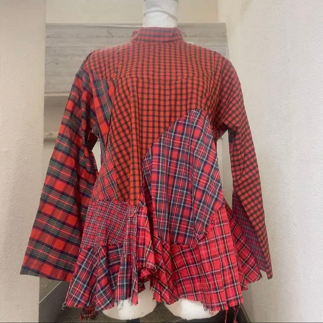 タオ　コムデギャルソン　クレイジー　赤色　チェック　 TAO 美品】 tao COMME des GARCONS / タオコムデギャルソン | 2023AW