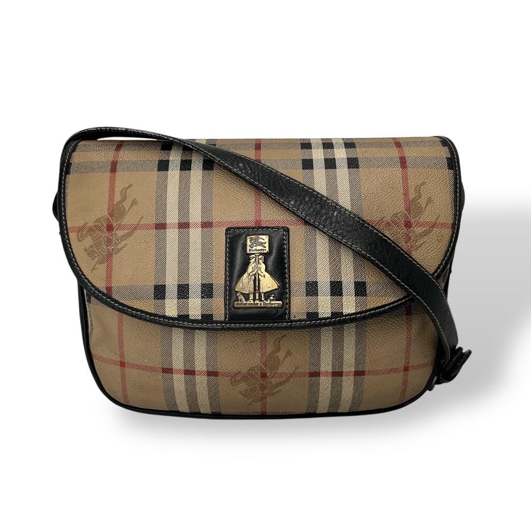 希少 オールド バーバリー ショルダーバッグ ノバチェック シャドー