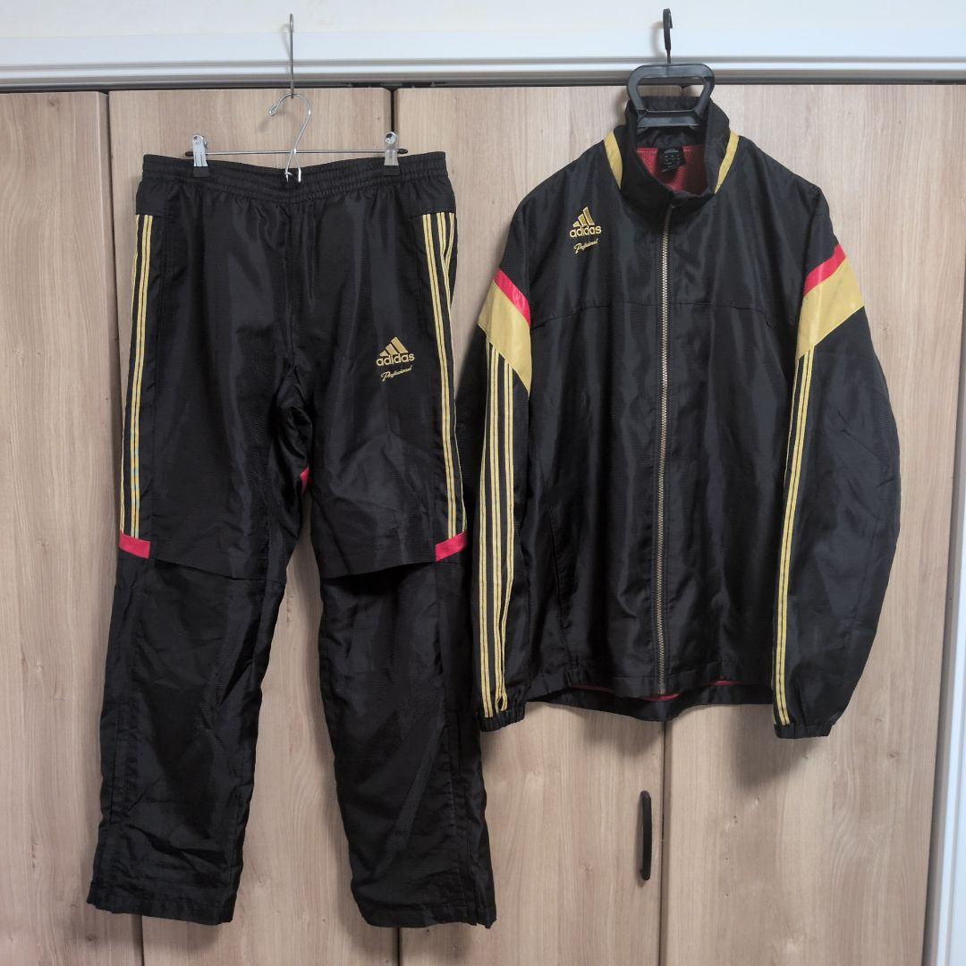 アディダスプロフェッショナル ナイロン 上下 セットアップ XOサイズ
