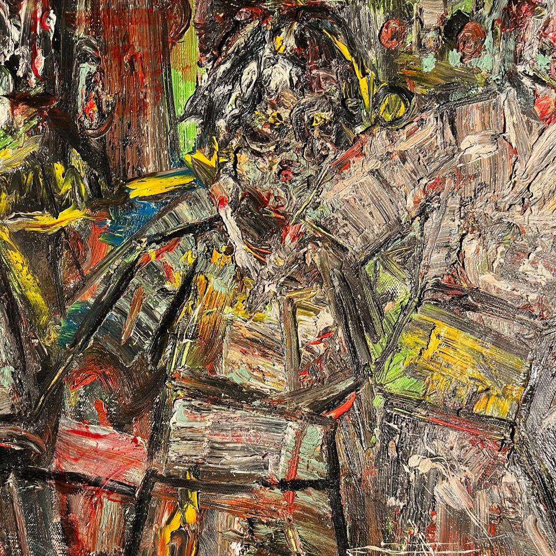 ☆真作☆ 旭日嘎(シゴラカ) 舞子 日本画油絵 貴重作品