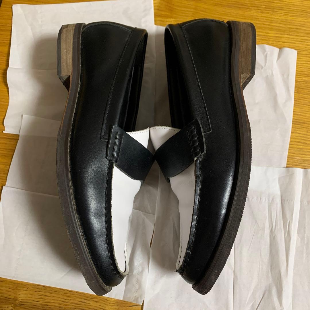 HARE 白黒ローファー 紫情事様専用 - メルカリ