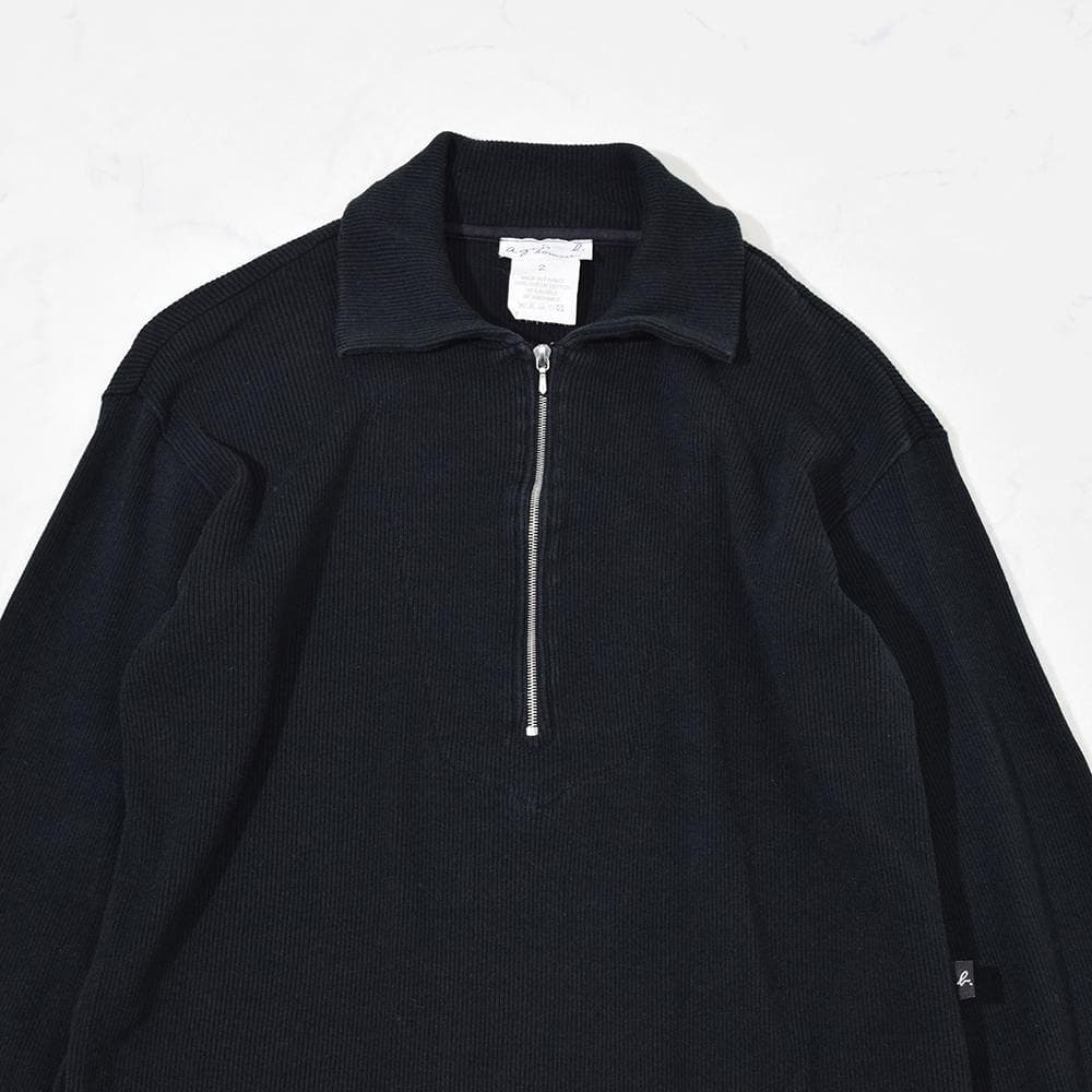 90s agnes b. homme 仏製 ハーフジップ ドライバーズ ニット - メルカリ
