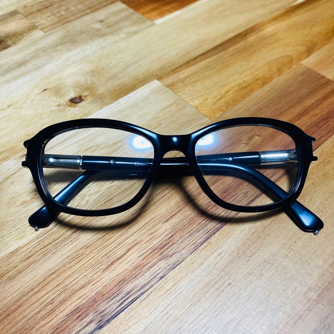 クロエChloé ブラック キャットアイ ファッション 伊達メガネ男女兼用 Chloe（クロエ） メガネ CH0013O レディース アジアンフィット めがね