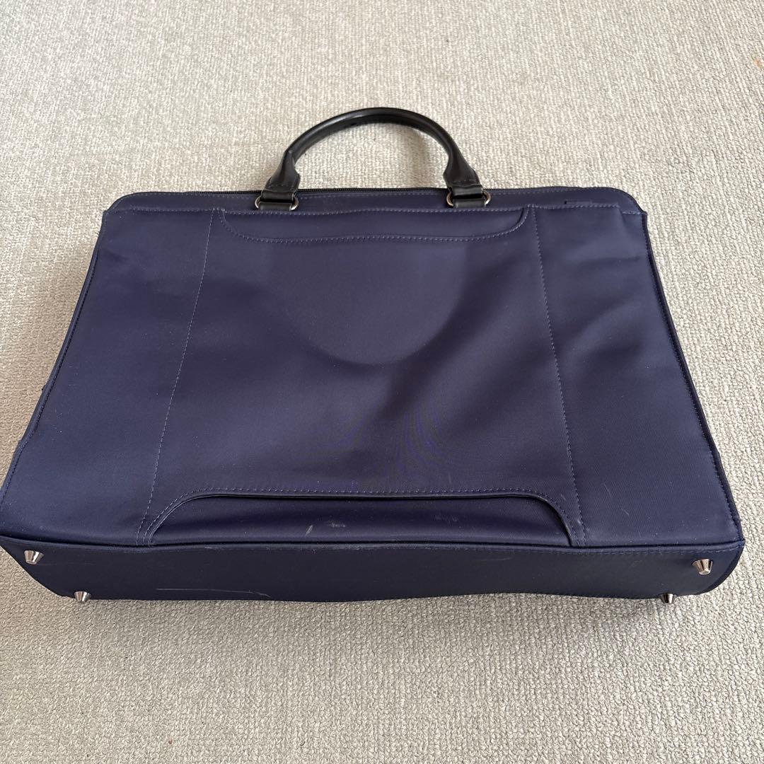 ネイビー ビジネスバッグ ナイロン レザー - メルカリ