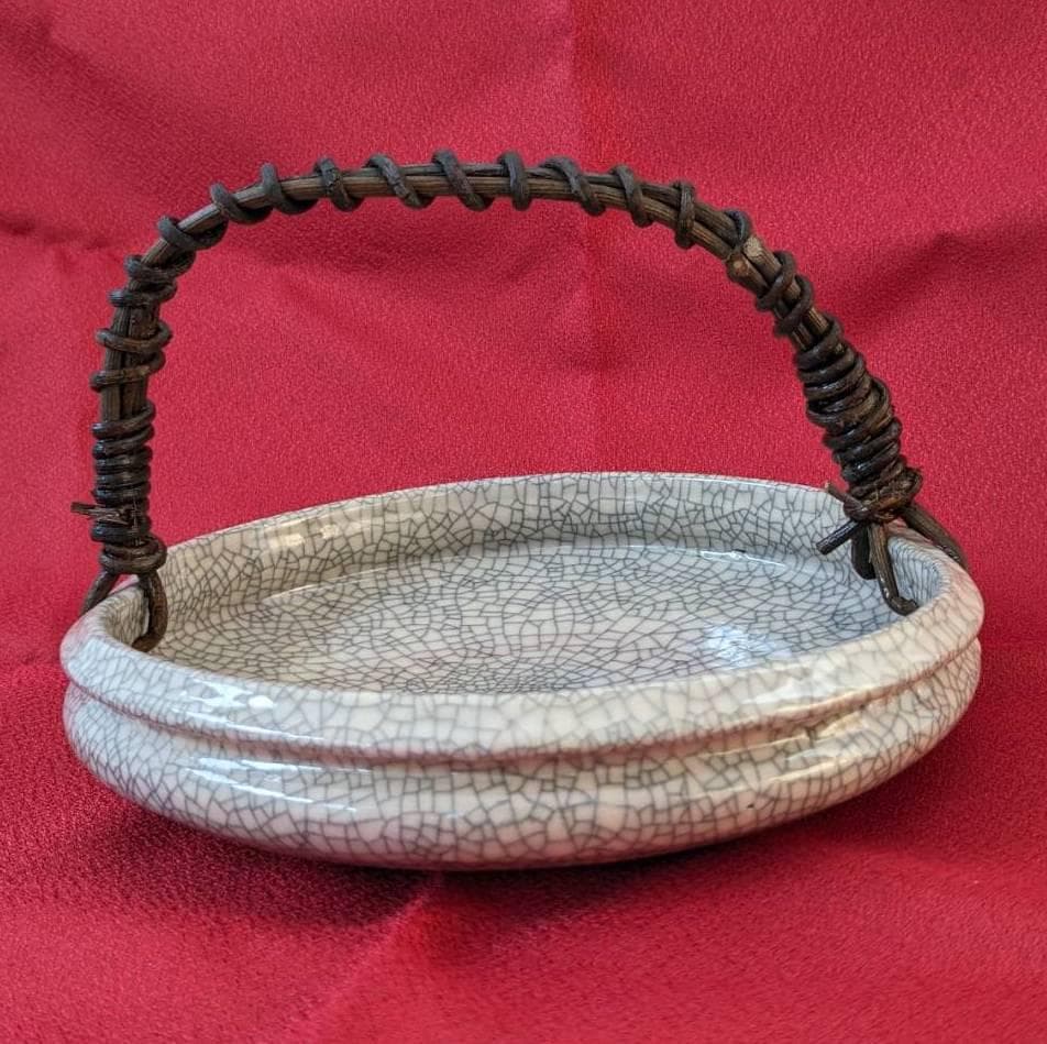 みやじま焼（対厳窯）蔓手付き小鉢 菓子皿 花器 希少 - メルカリ