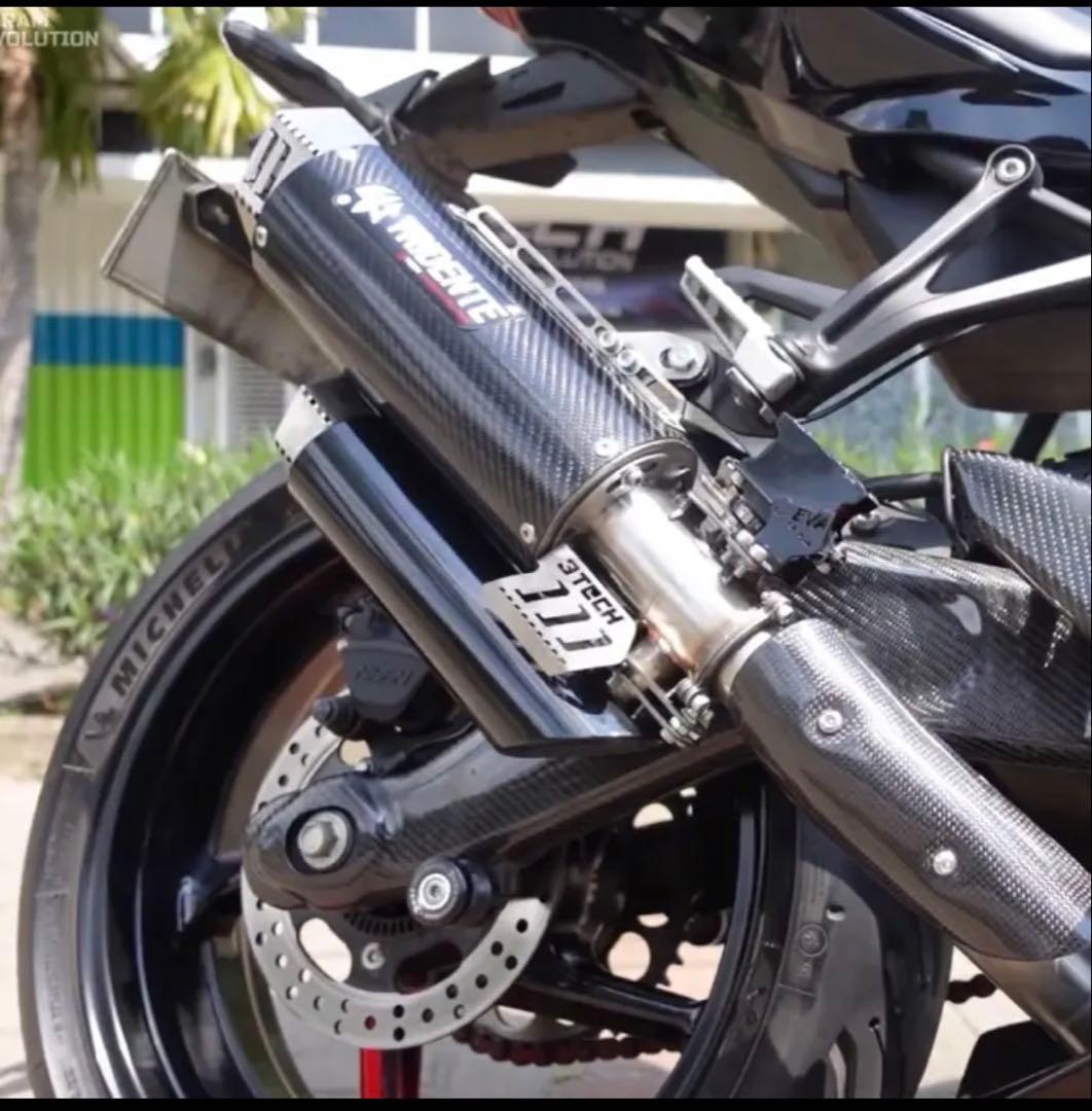 zx25r 可変式マフラー　常時音調整可能　手元操作　バイクマフラー　50.8π