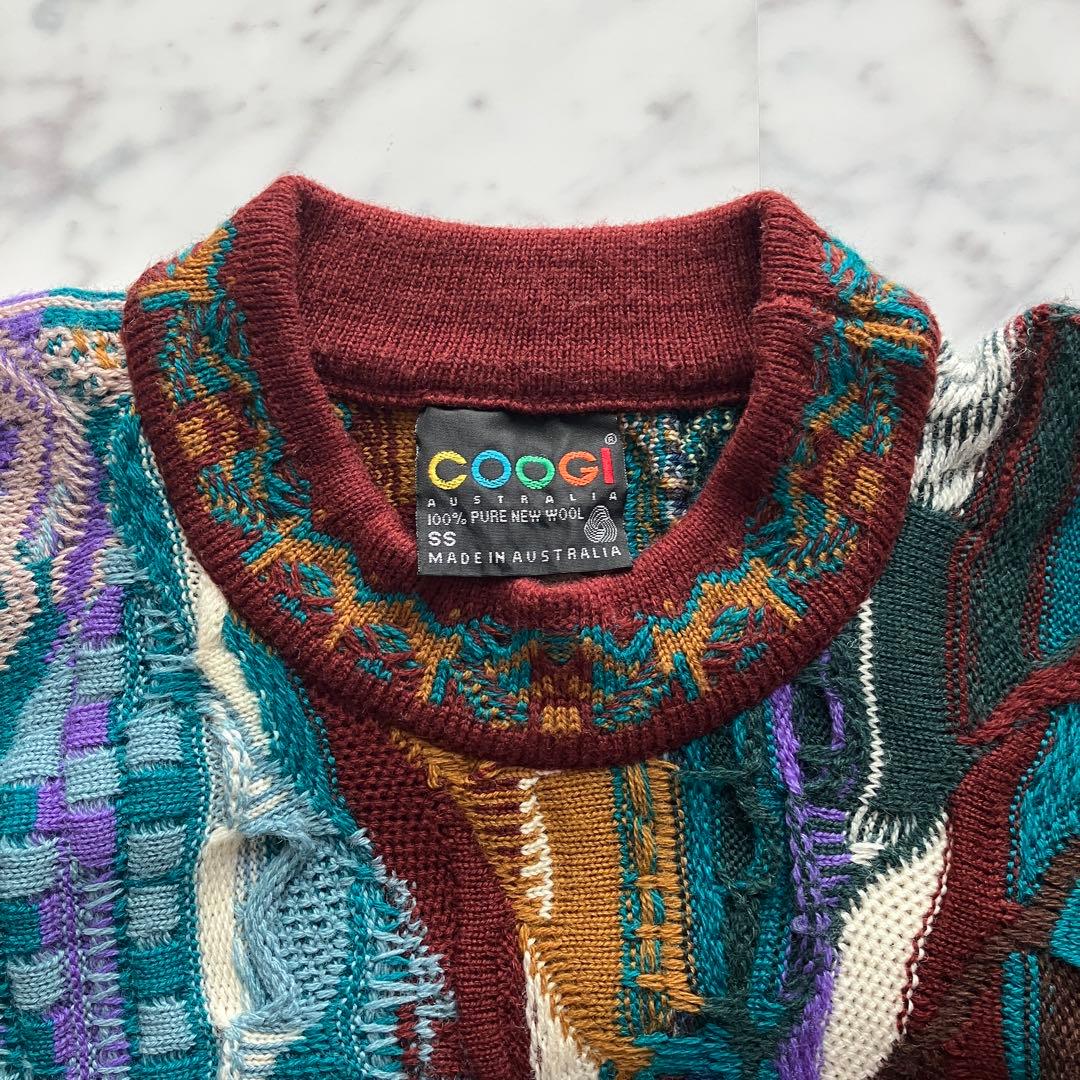 美品】COOGI 3Dニット セーター黒タグ ウール100% オーストラリア製