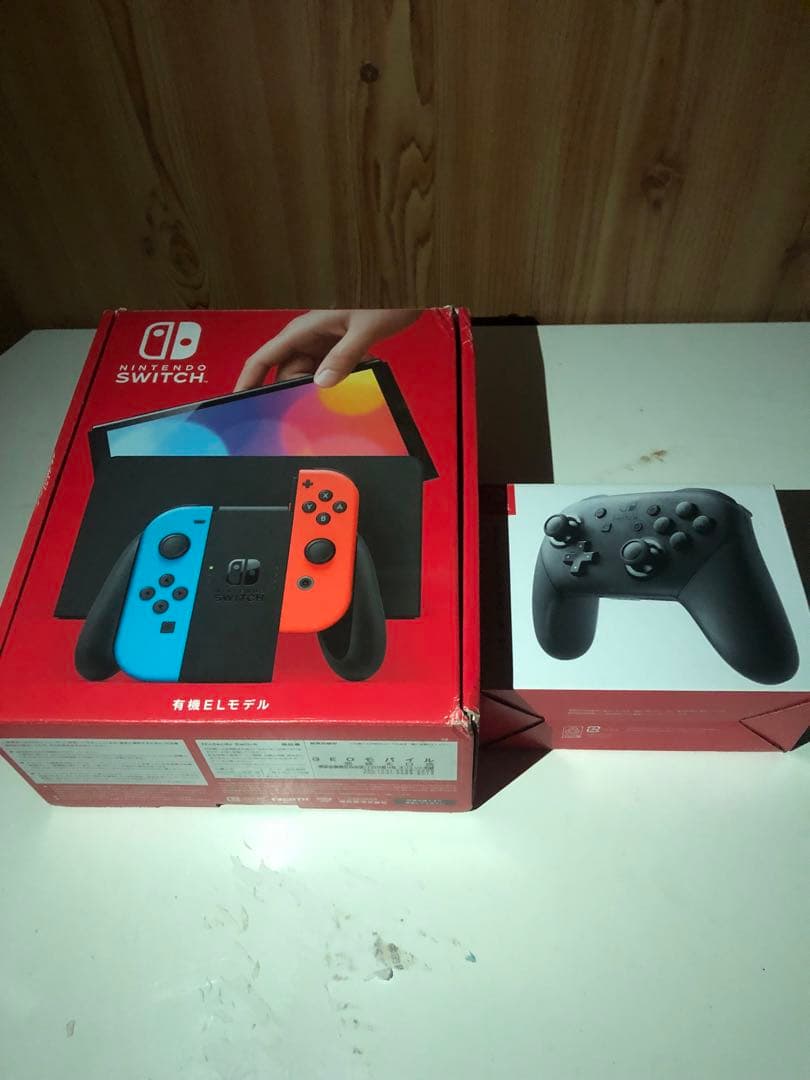 Nintendo Switch 有機ELモデル + Proコントローラー 純正】Nintendo Switch Proコントローラー ブラック HAC-A-FSSKA