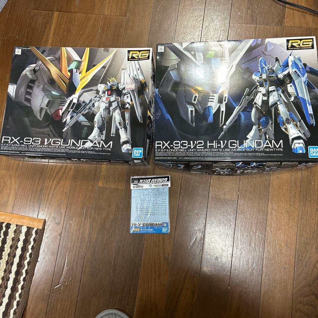 RG Hi-νガンダムデカール付属 & νガンダム セット Hi-νガンダム用などの水転写デカールセット6商品「ガンダムデカールNo