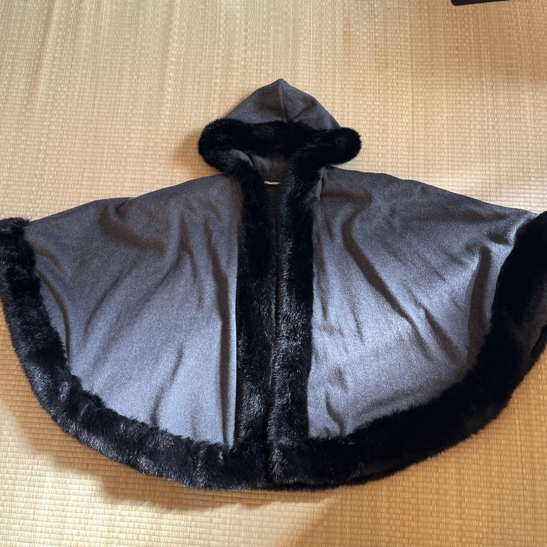 フード付きファーケープコート 9号 - メルカリ