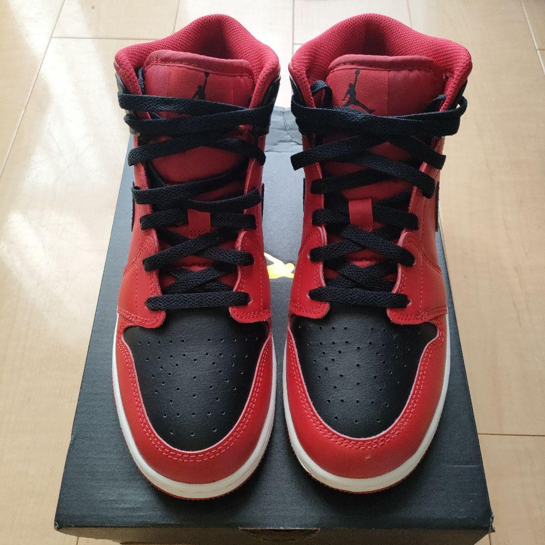 Nike Air Jordan 1 Mid レッド/ブラック　24.5cm
