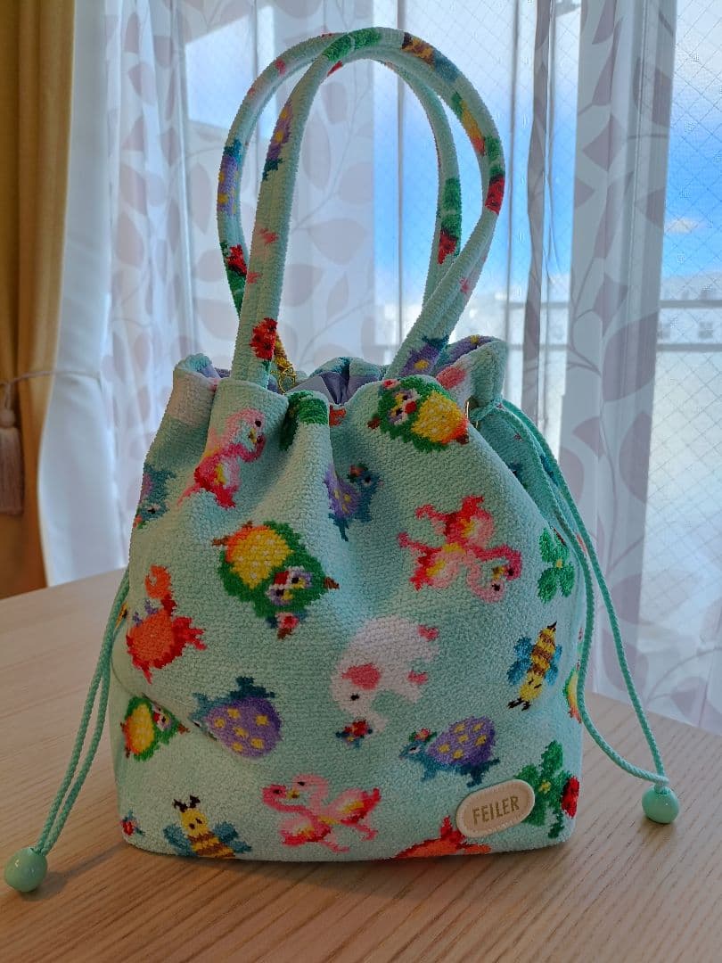 新品未使用】FEILER×神崎恵さん 巾着バッグ ペールグリーン - メルカリ