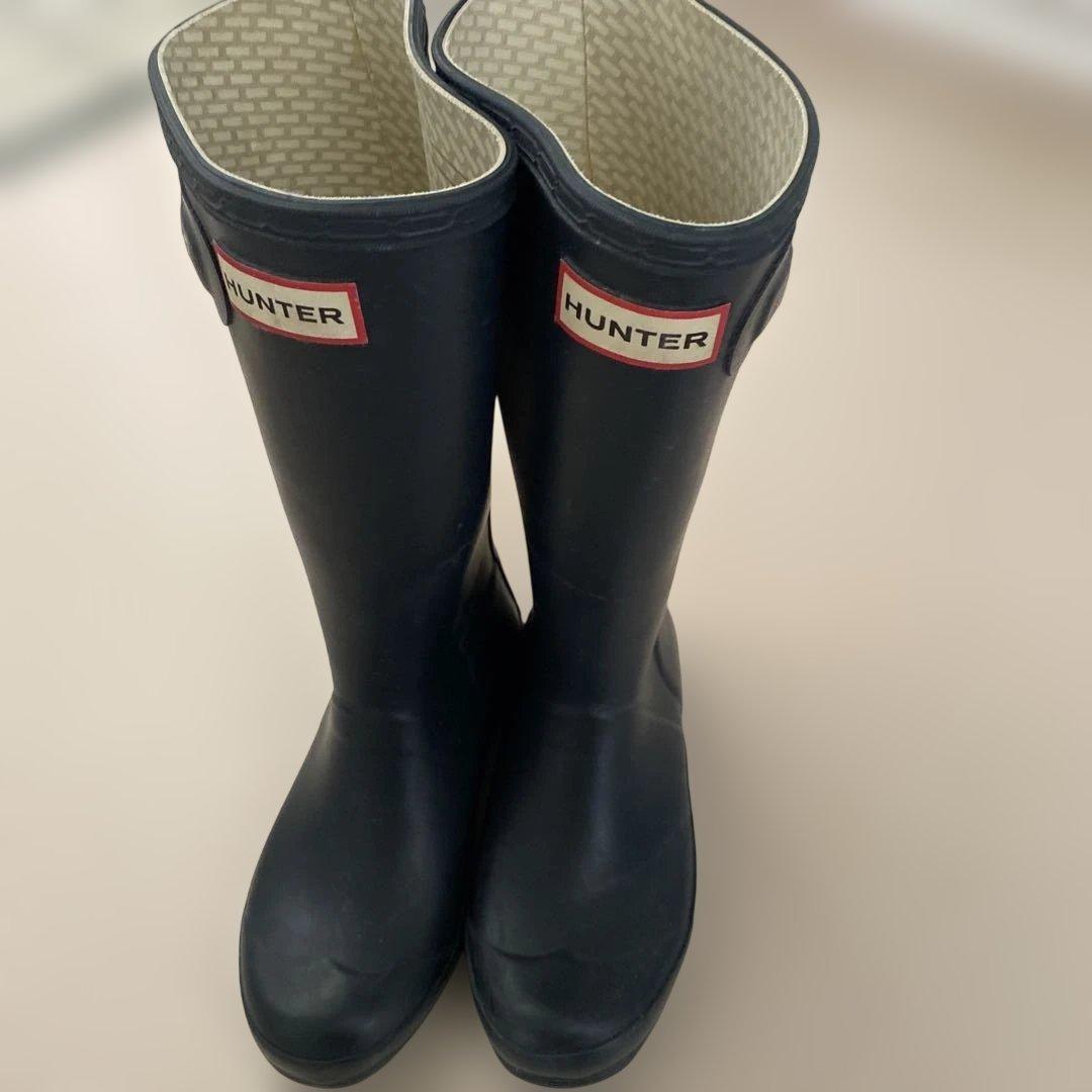 HUNTER ネイビー 長靴 バックル付き UK13（20.7cm） - メルカリ