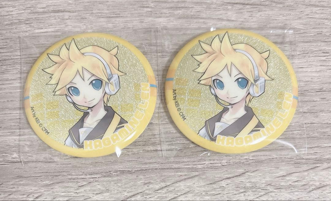 初音ミクキラキラ缶バッジ 鏡音レン - メルカリ
