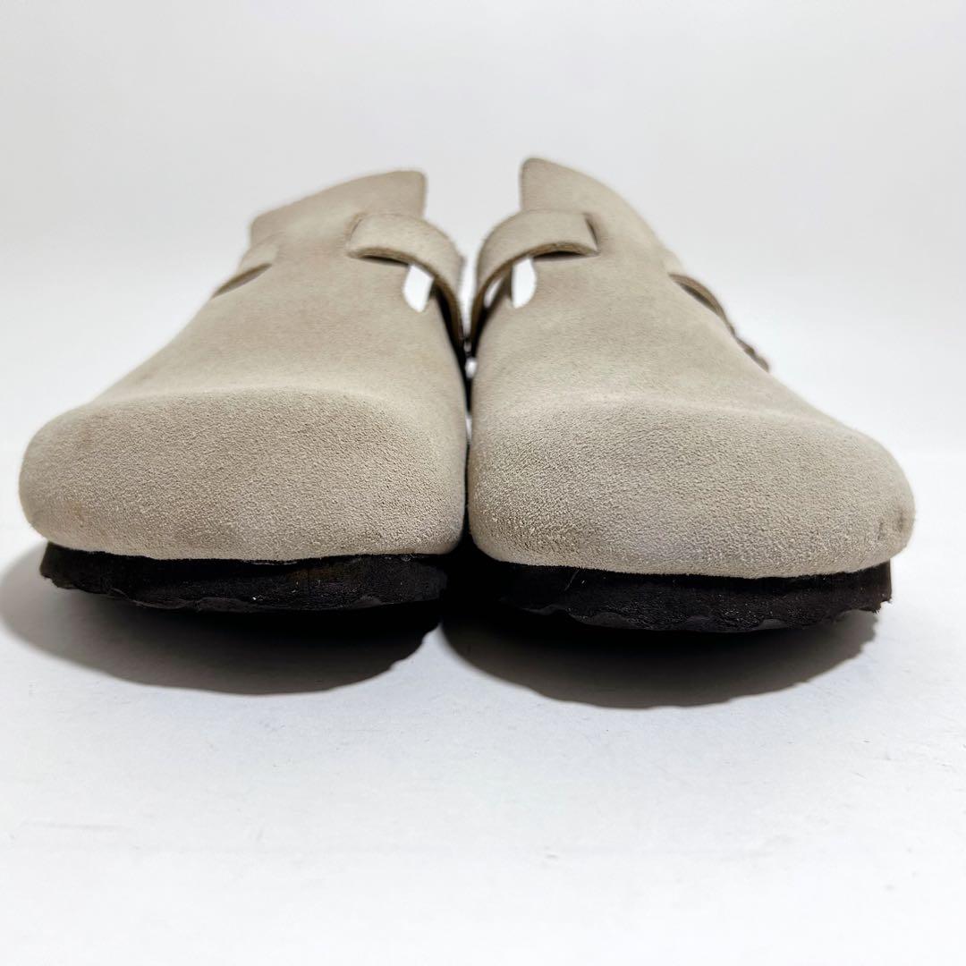 美品☆ビルケンシュトック ボストン スエード ベージュ系 ナロー幅 24.5cm
