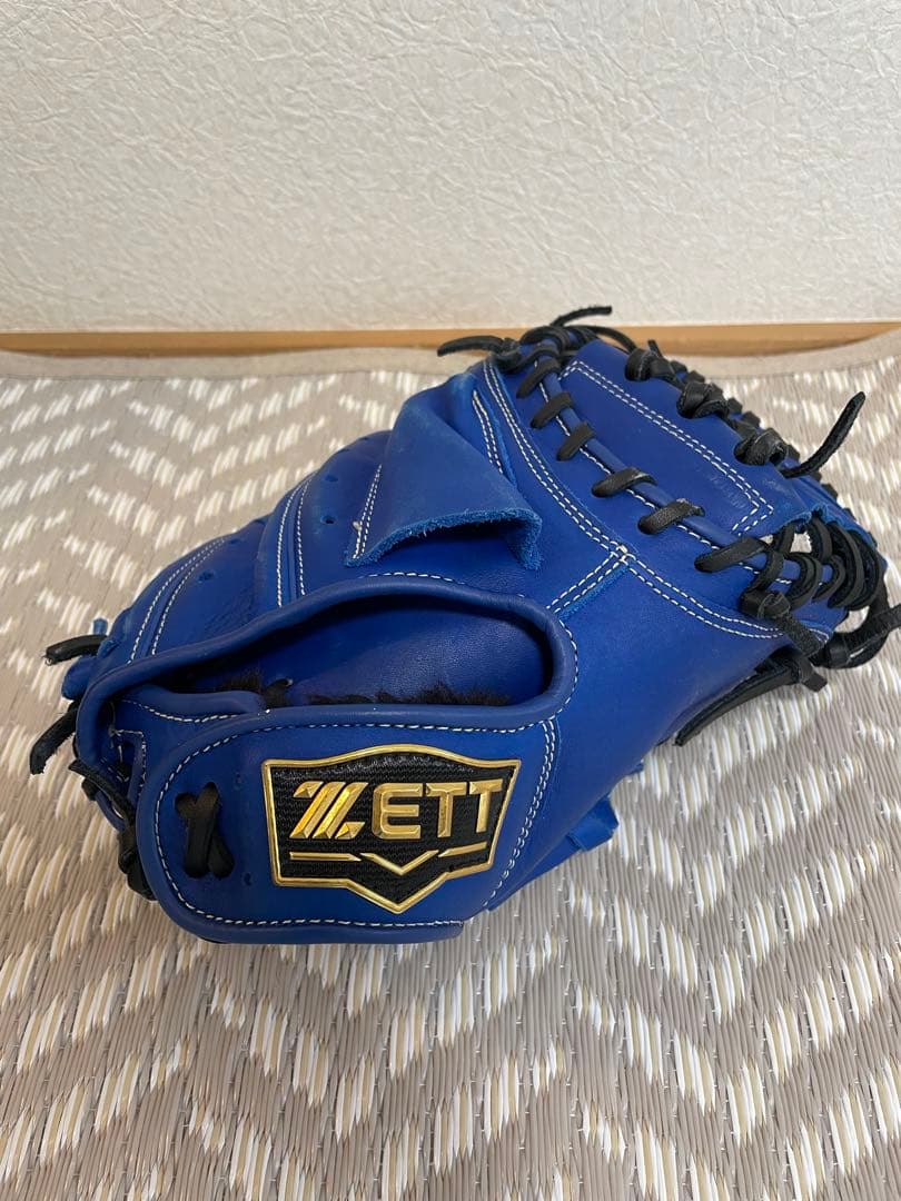 ZETT GROUND HERO 軟式グローブ 青 キャッチャーミッド 野球 ゼット ジュニア軟式 キャッチャーミット グランドヒーロー ZETT