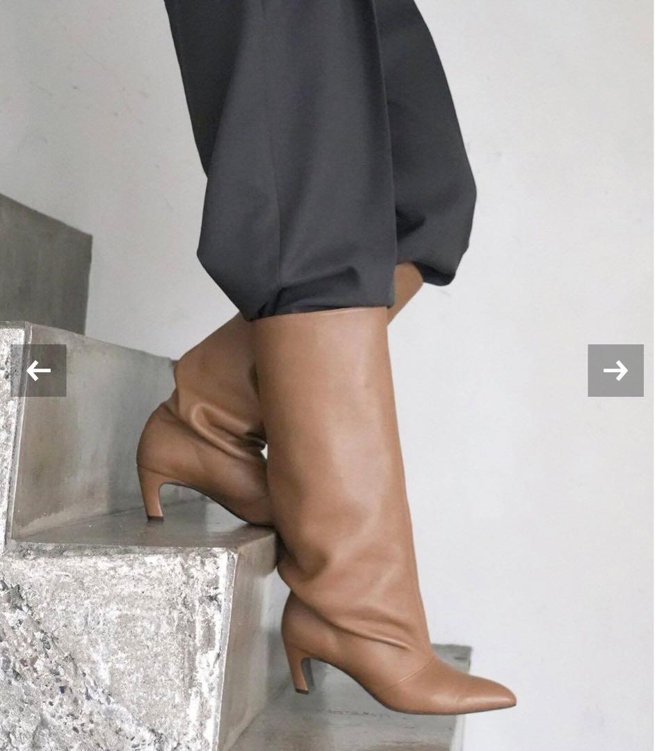 SLOBE IENA スローブイエナ本革ブラウンロングブーツ