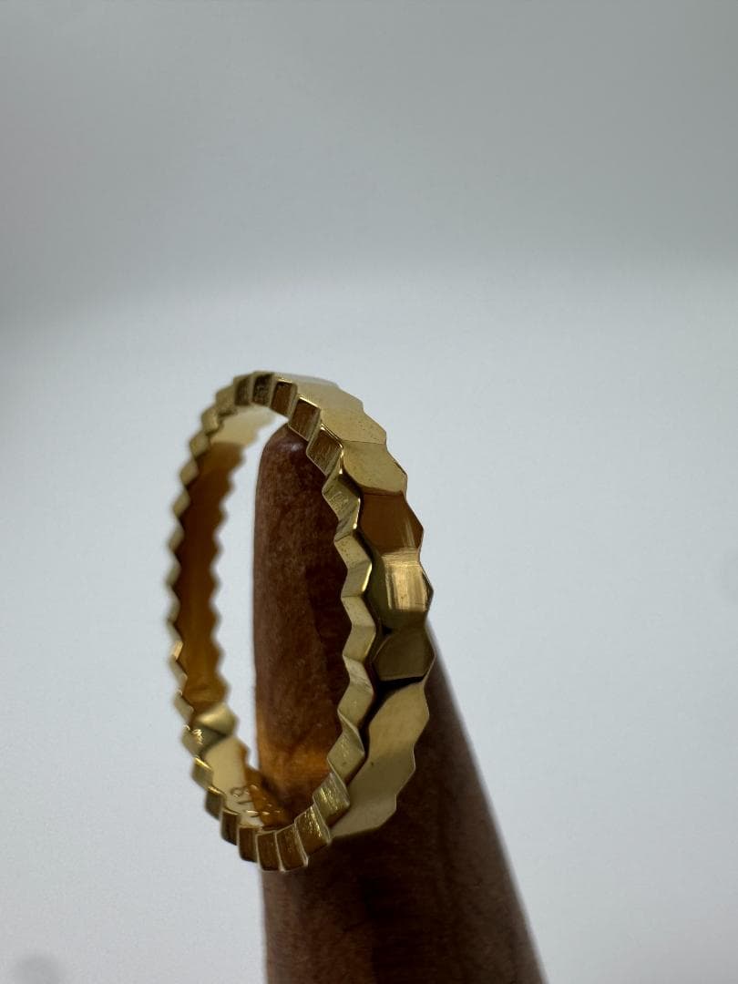 K18ゴールド ブラック 波形デザインリング1.26g 9号 - メルカリ