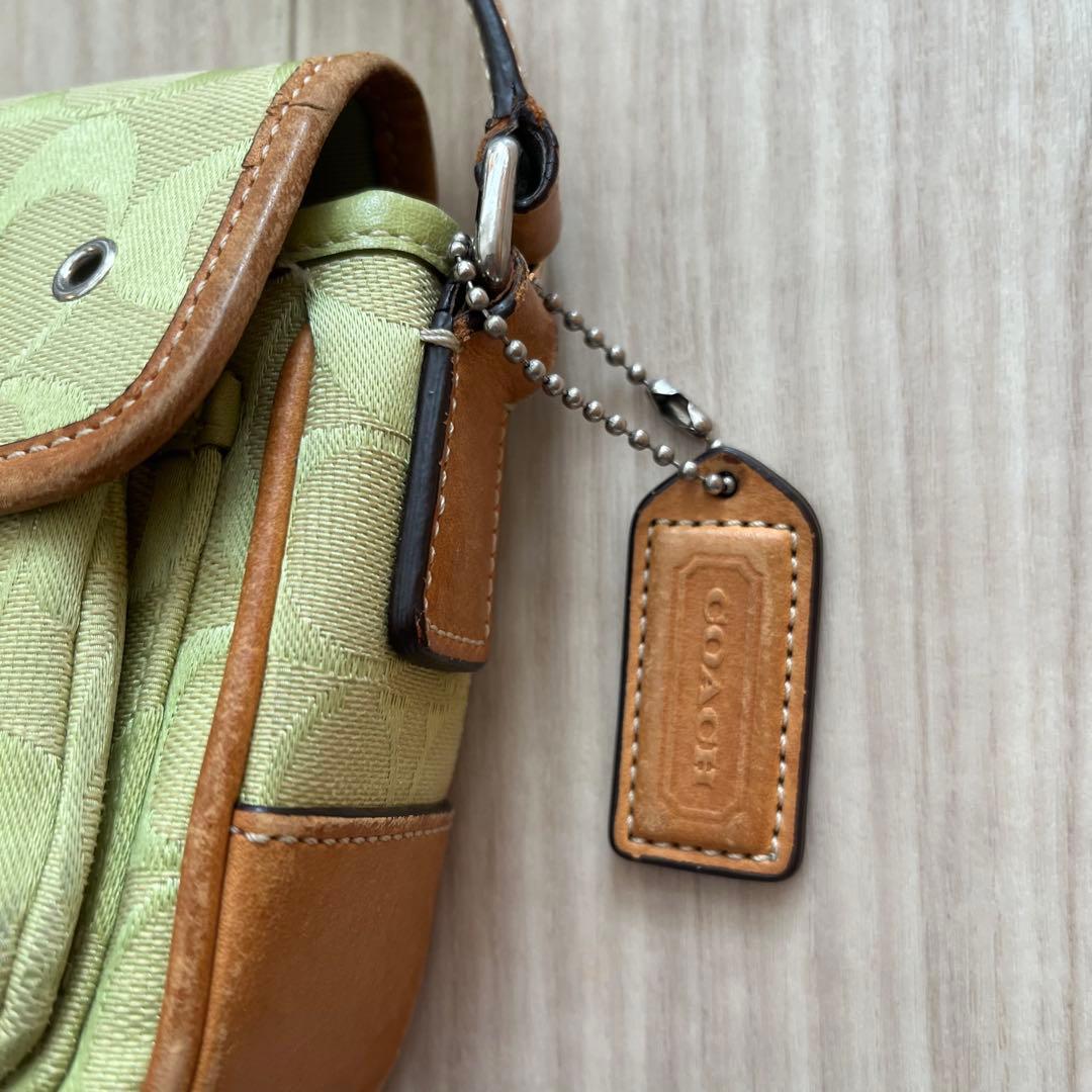 COACH ショルダーバッグ キャンバス×レザー 斜めがけ クロスボディ y2k