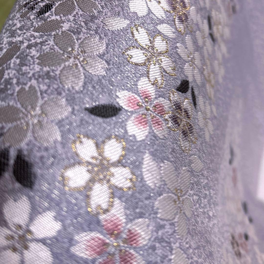 正絹　袋帯《流れ　花々》